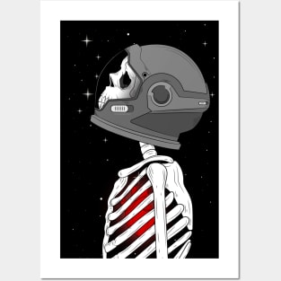 Skeleton astronaut Posters and Art